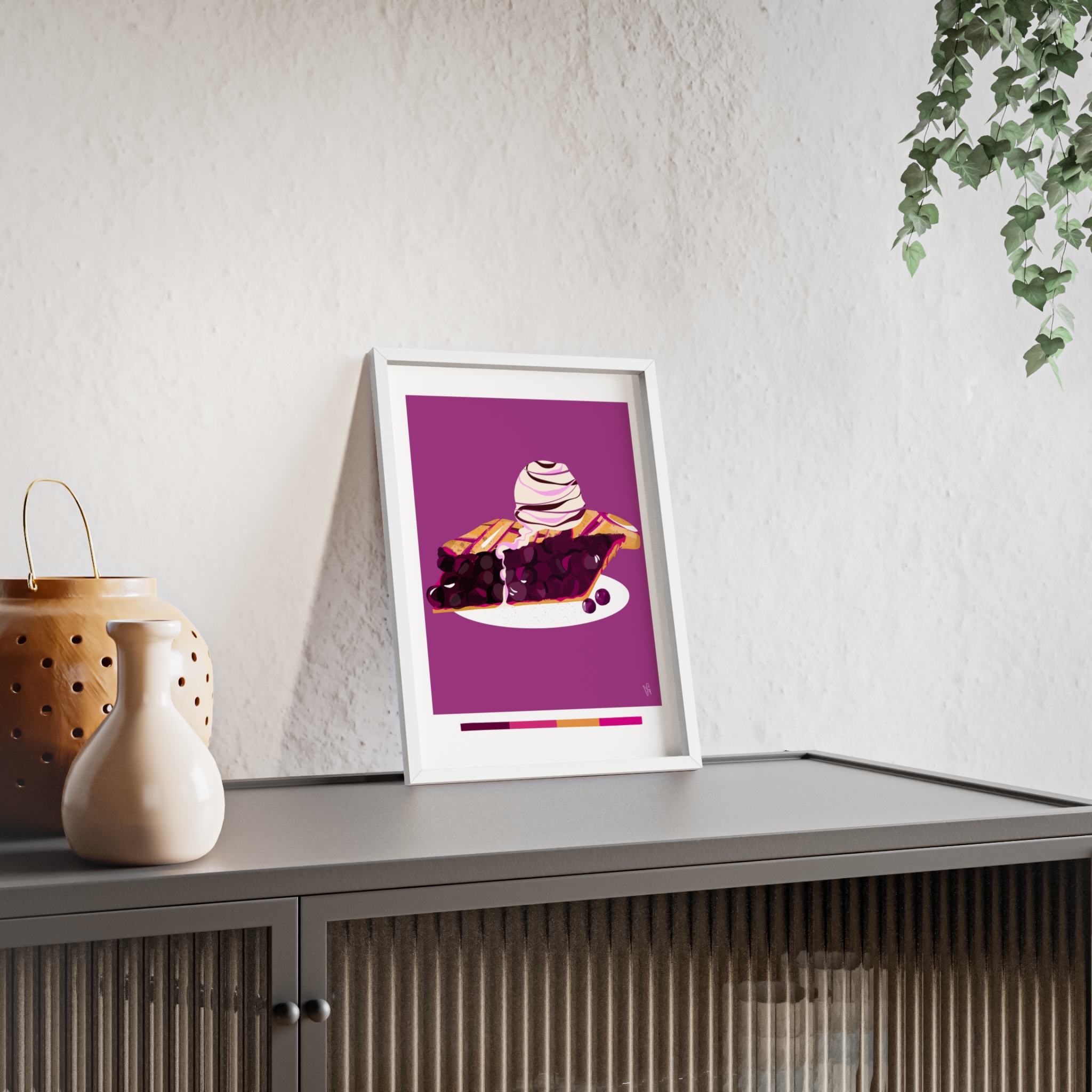 Blueberry Pie Poster, Framed - Image 59