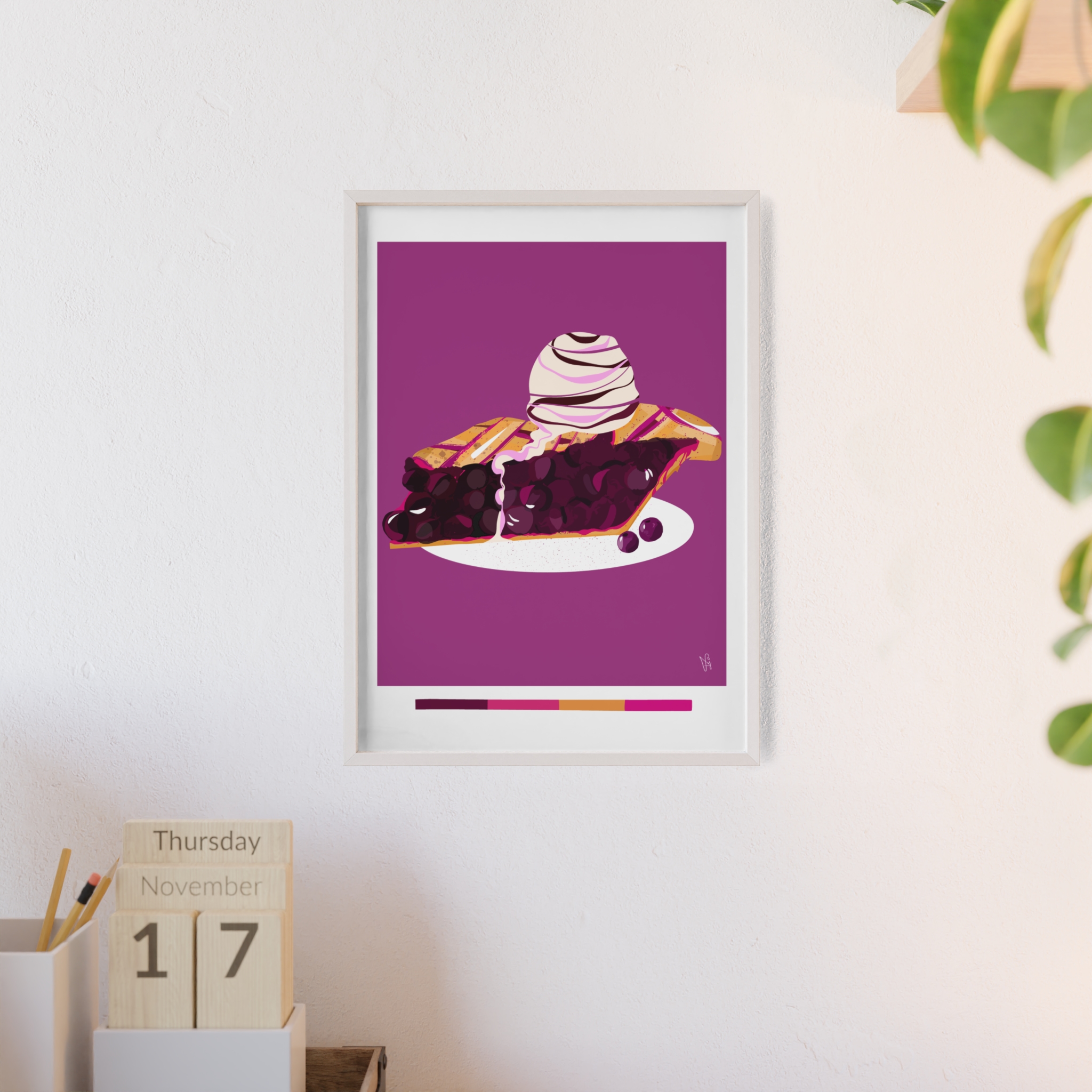 Blueberry Pie Poster, Framed - Image 44