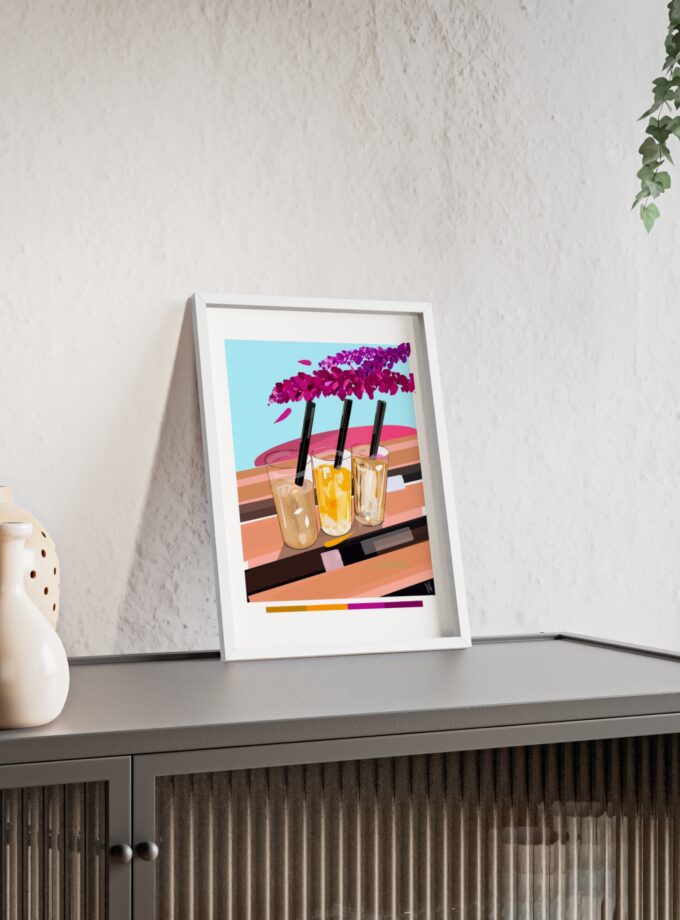 Under The Bugenvilija Poster, Framed