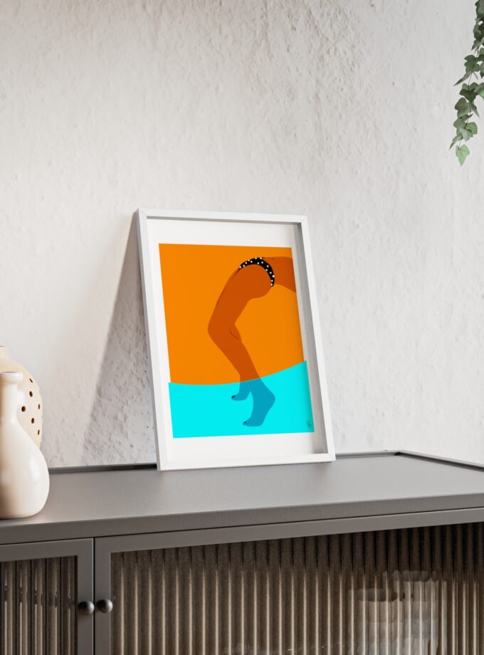 Pool Bridge Poster, Framed