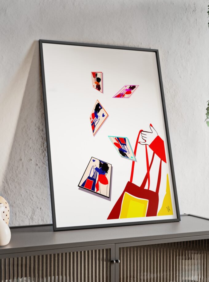 Memory Cards Poster, Framed