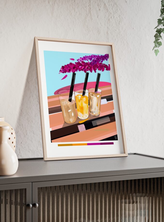 Under The Bugenvilija Poster, Framed