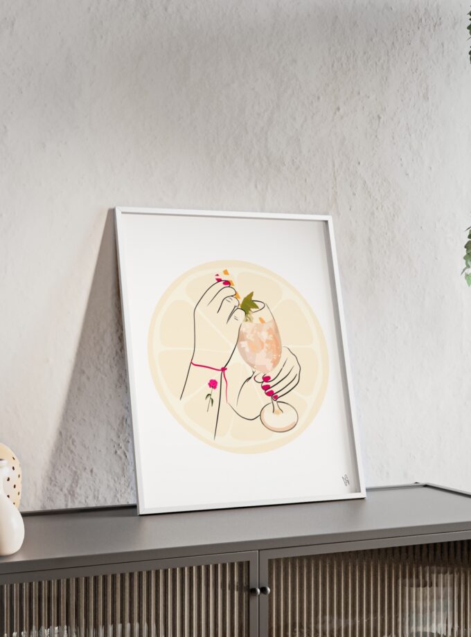 A Toast To Friendship Poster, Framed