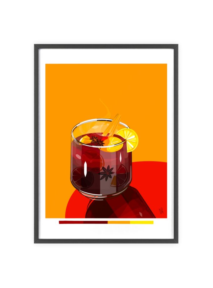 Mulled Wine Poster, Framed