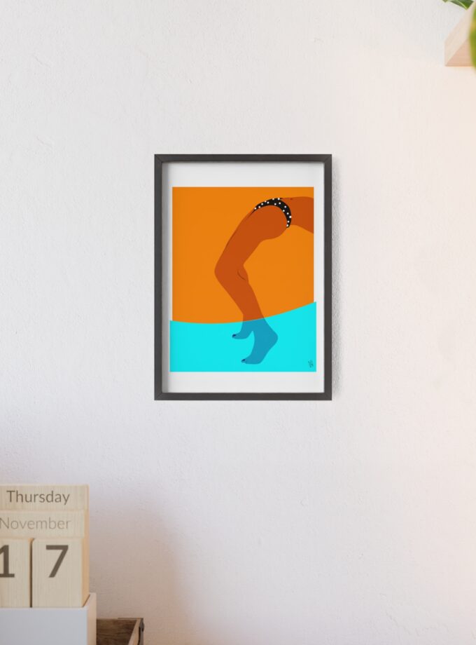 Pool Bridge Poster, Framed