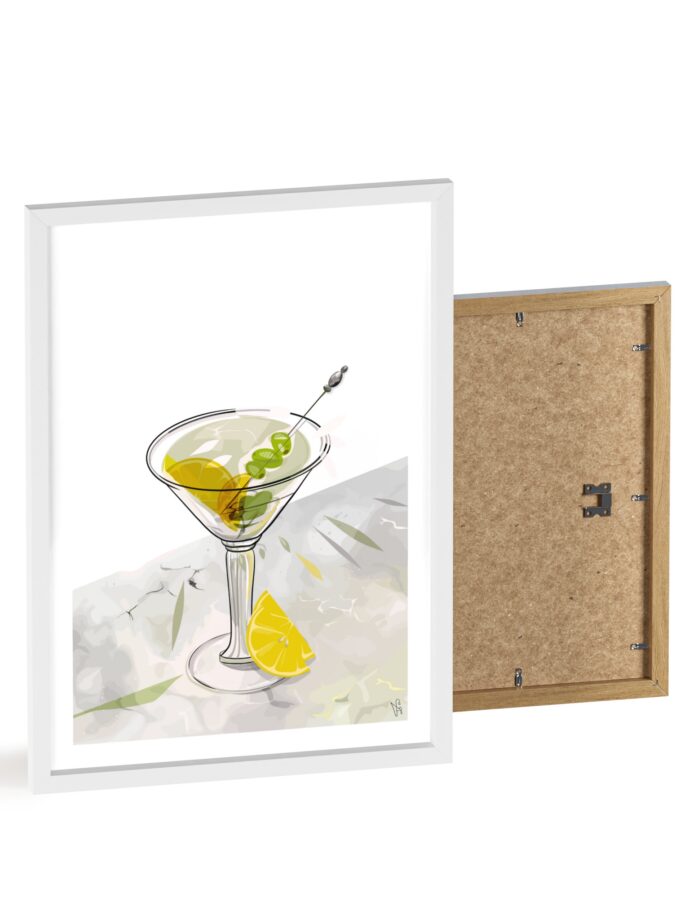 Dirty Martini Poster, Framed