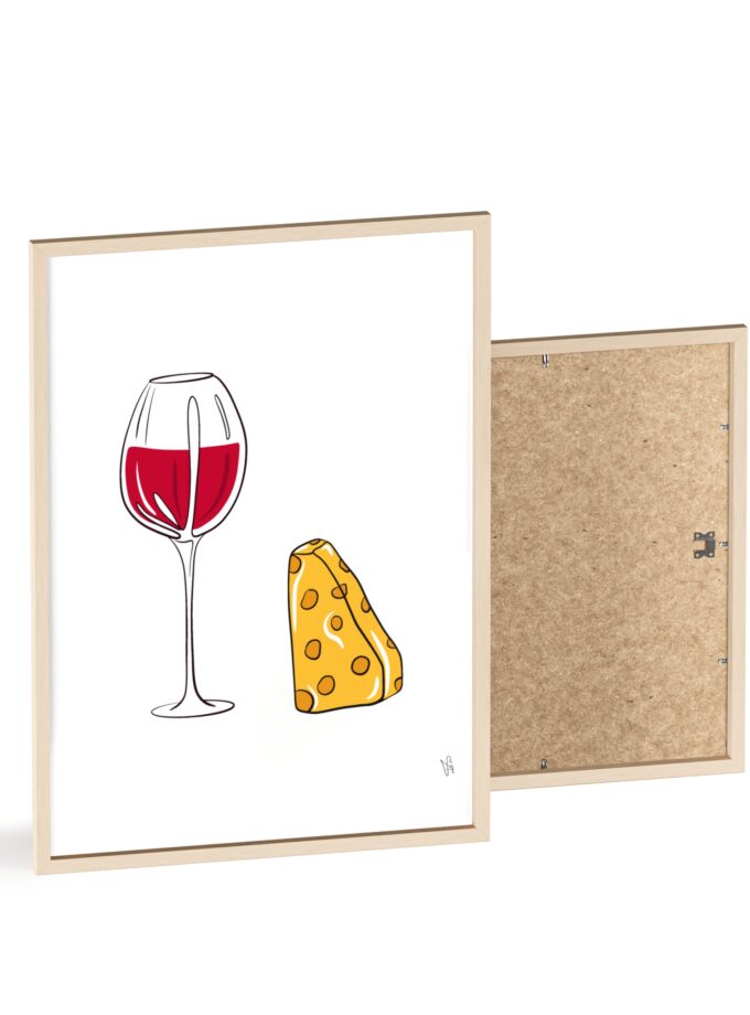 Girl Dinner Poster, Framed