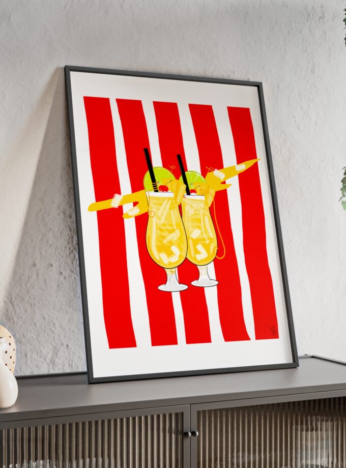 Pina Colada Poster, Framed