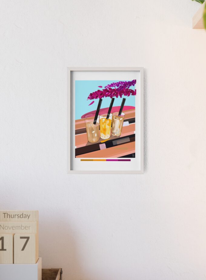 Under The Bugenvilija Poster, Framed