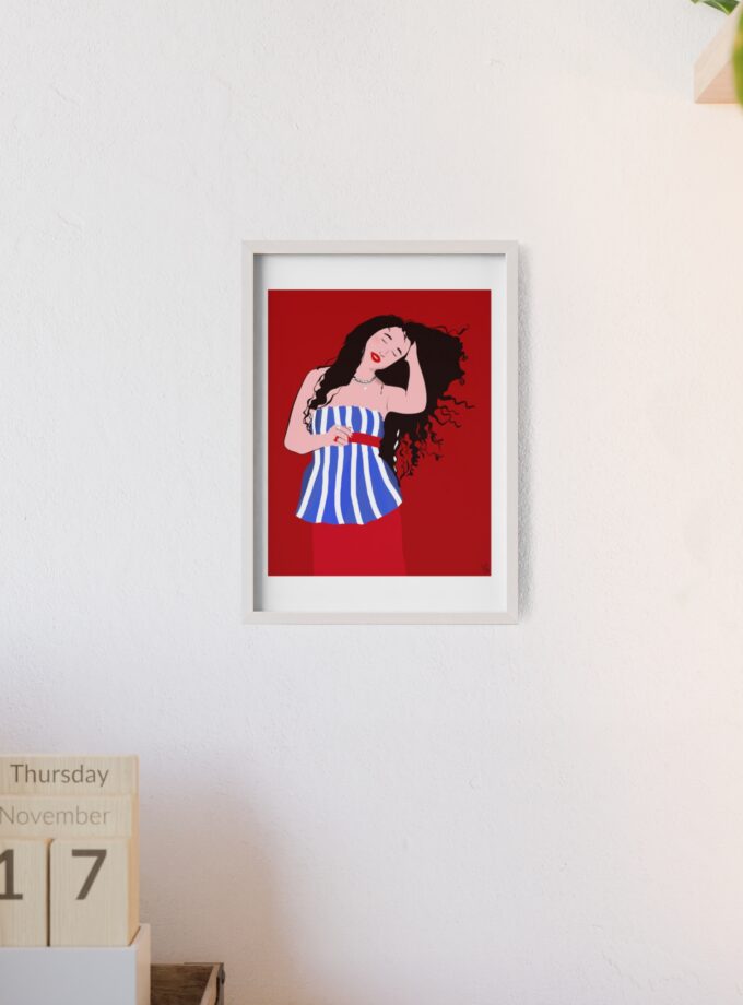 Salty Hair Poster, Framed