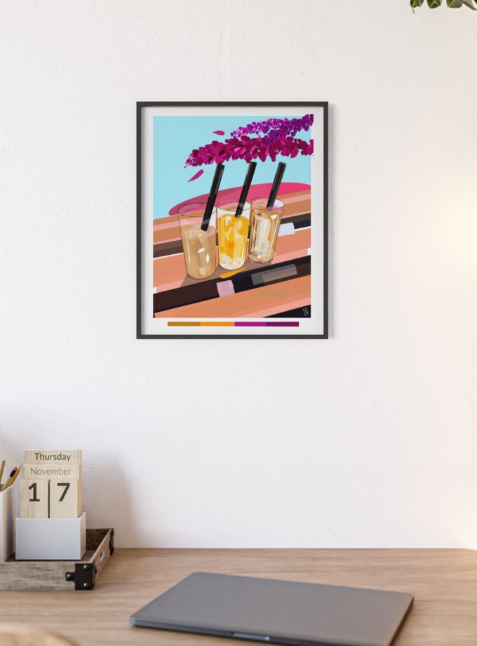 Under The Bugenvilija Poster, Framed