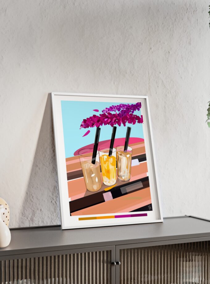 Under The Bugenvilija Poster, Framed