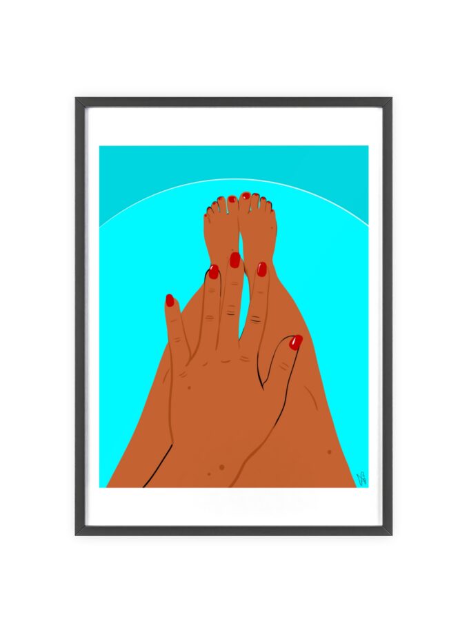 By The Pool Poster, Framed