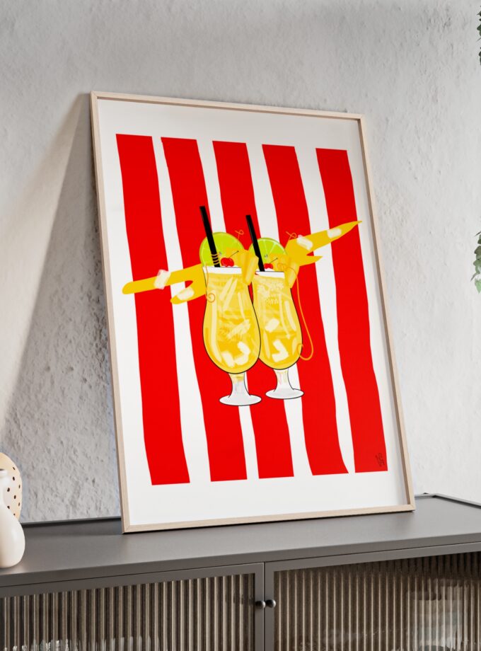 Pina Colada Poster, Framed