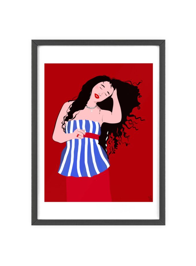 Salty Hair Poster, Framed