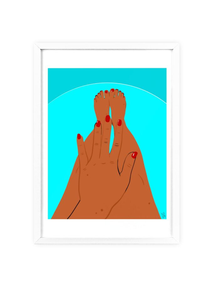 By The Pool Poster, Framed