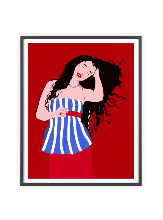 Salty Hair Poster, Framed