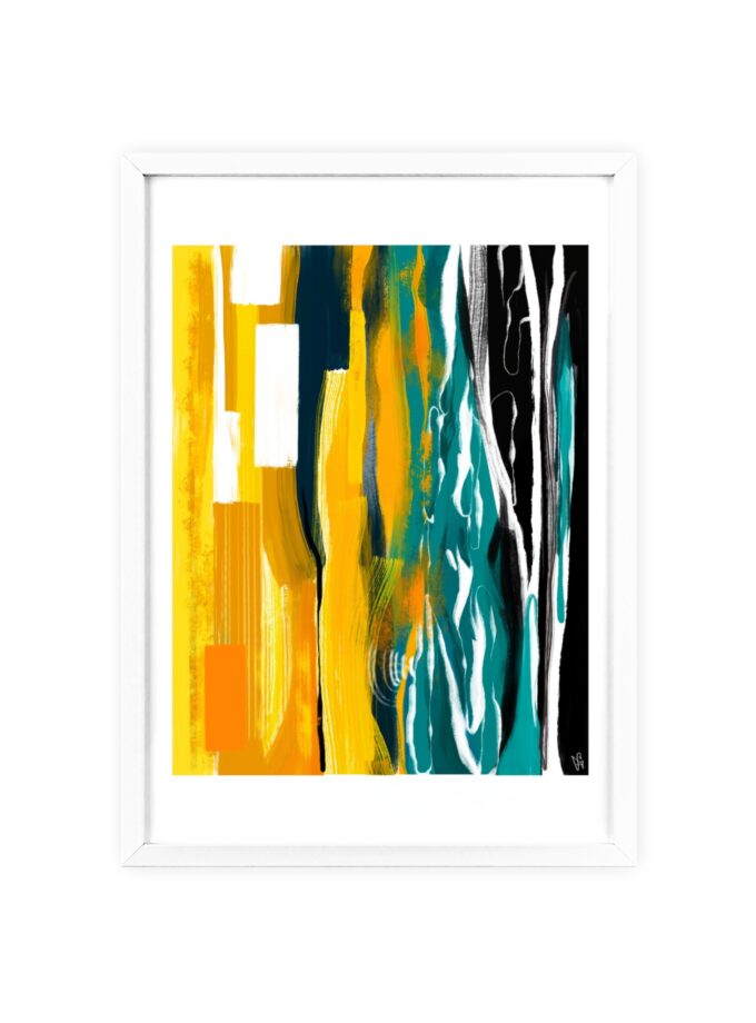 Midnight Swim Poster, Framed