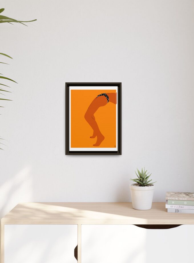 Sun Bath Canvas, Framed