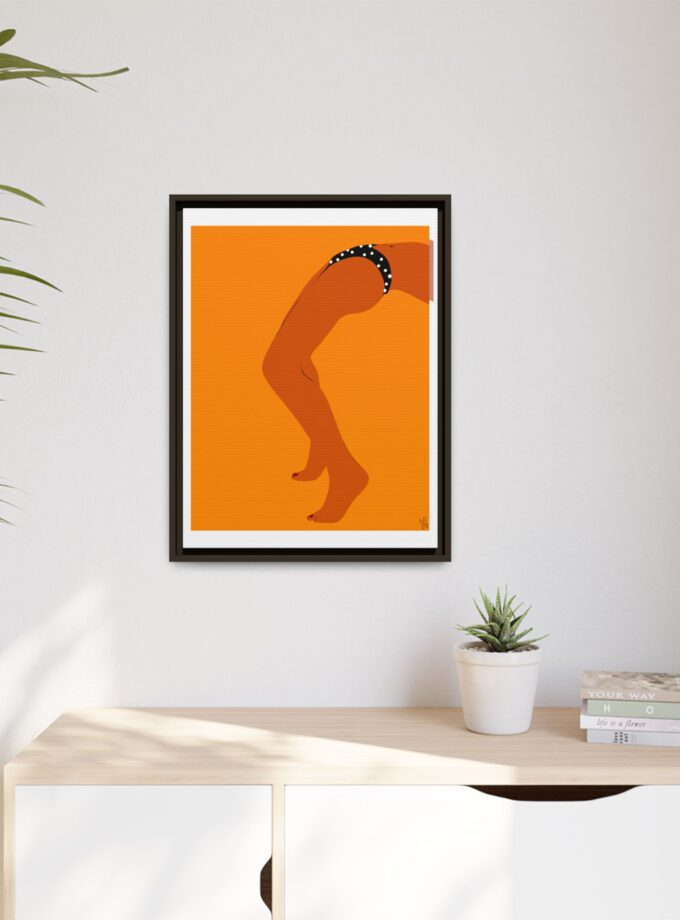 Sun Bath Canvas, Framed