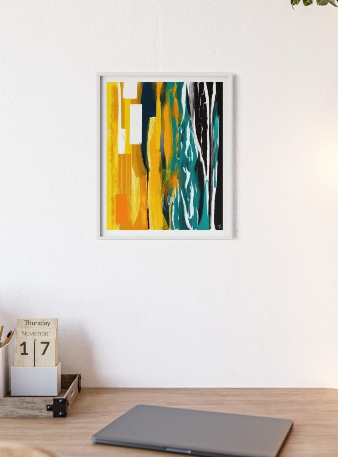 Midnight Swim Poster, Framed