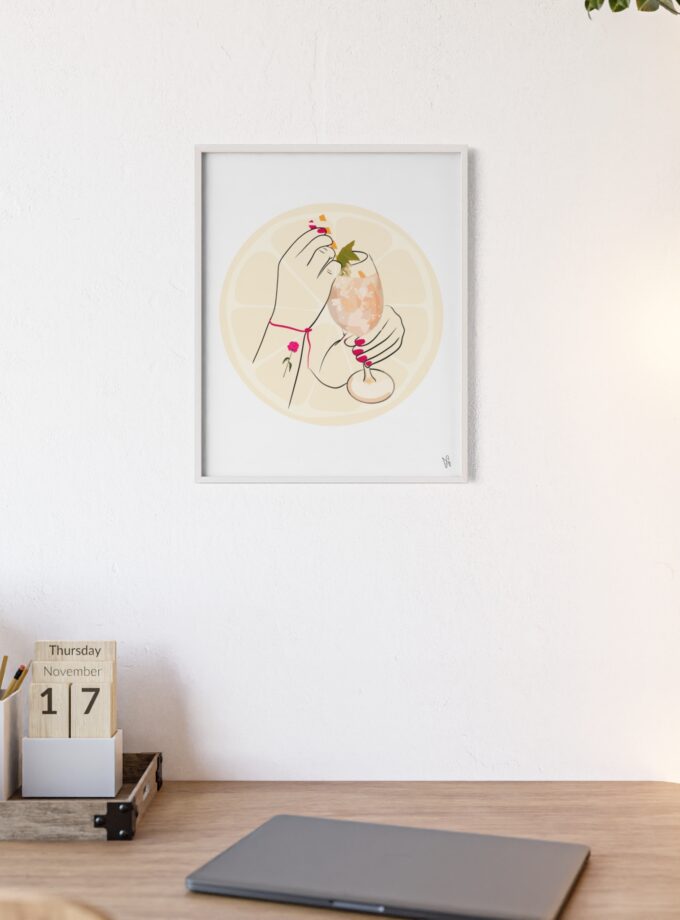 A Toast To Friendship Poster, Framed