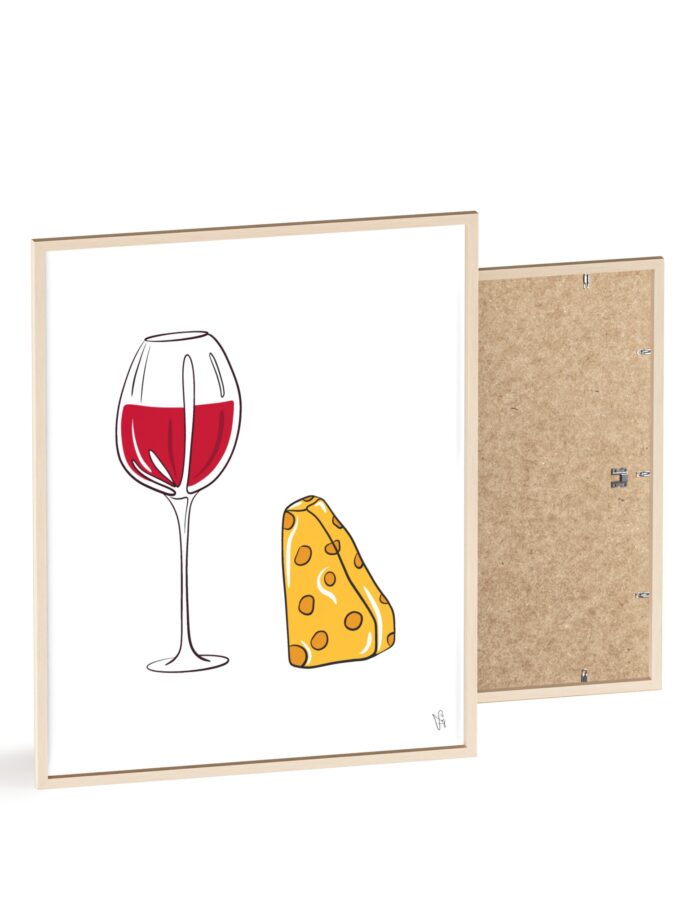 Girl Dinner Poster, Framed