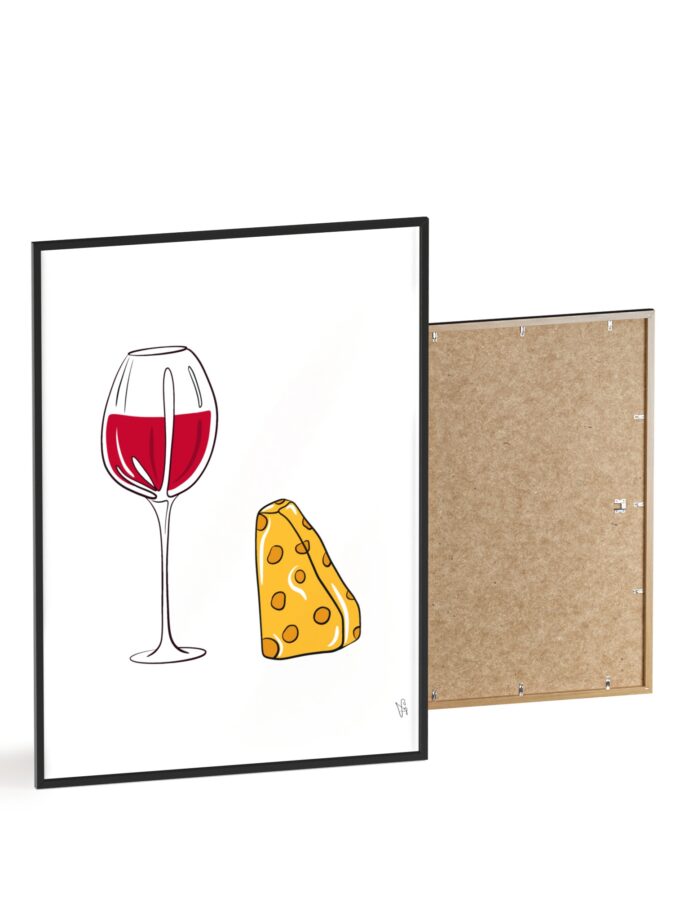 Girl Dinner Poster, Framed