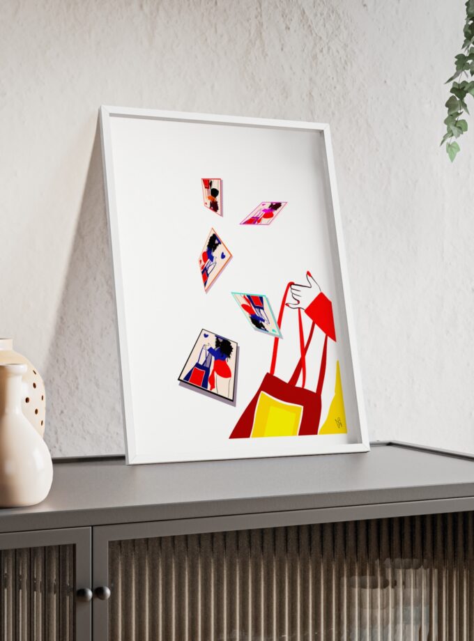 Memory Cards Poster, Framed