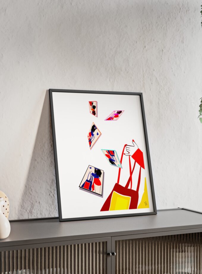 Memory Cards Poster, Framed