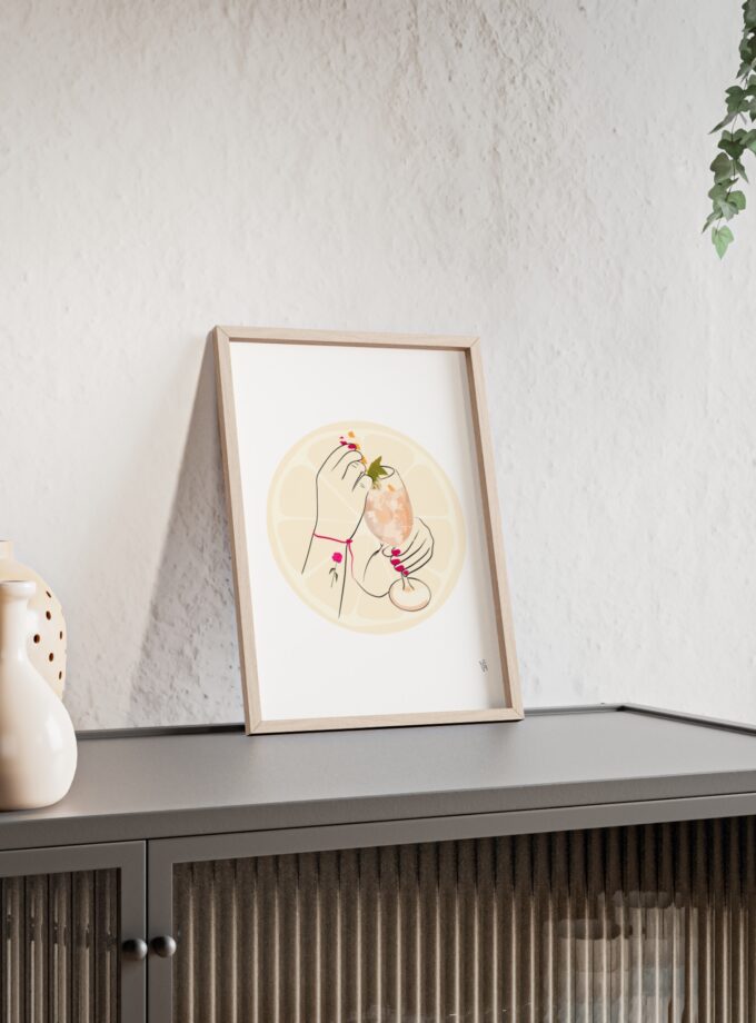 A Toast To Friendship Poster, Framed