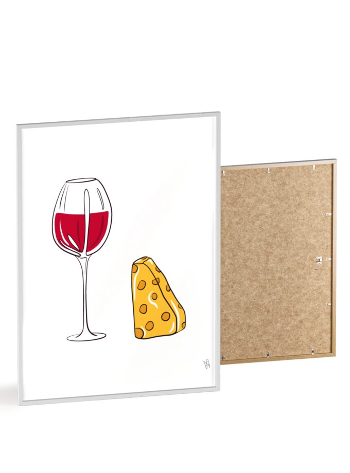 Girl Dinner Poster, Framed