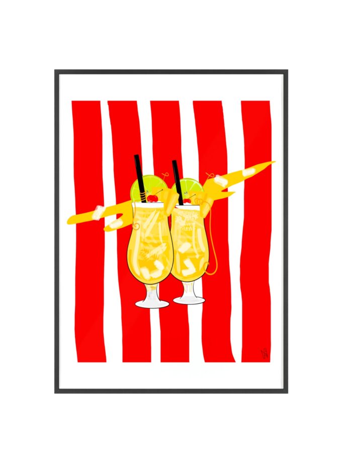 Pina Colada Poster, Framed