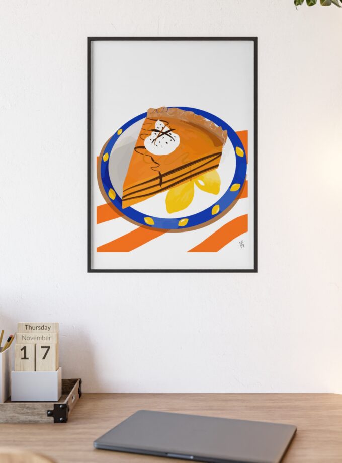 Pumpkin Pie Poster, Framed