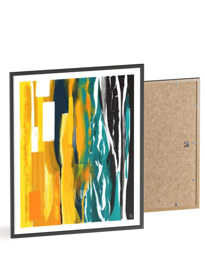 Midnight Swim Poster, Framed