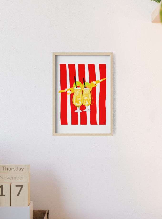 Pina Colada Poster, Framed