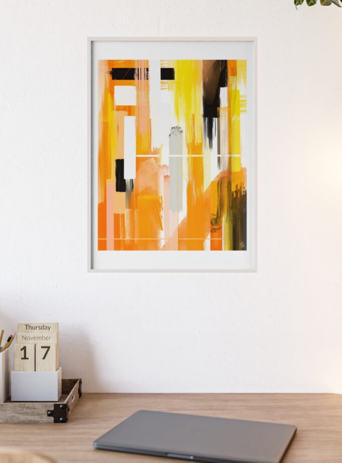 Liquid Gold Poster, Framed