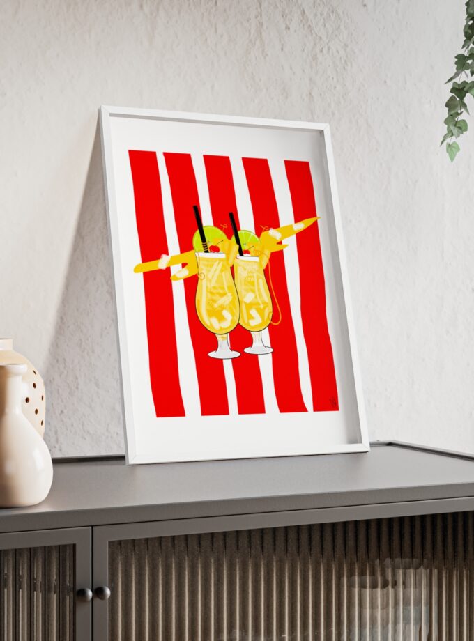 Pina Colada Poster, Framed