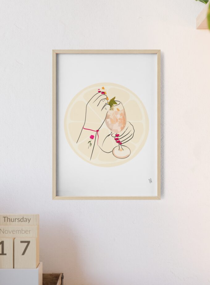 A Toast To Friendship Poster, Framed