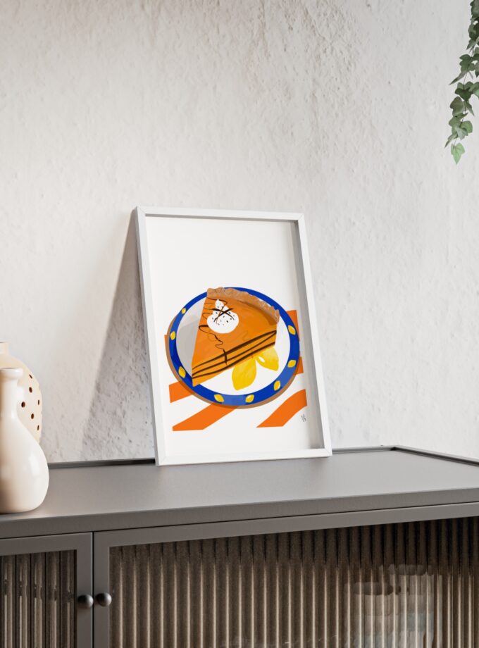 Pumpkin Pie Poster, Framed