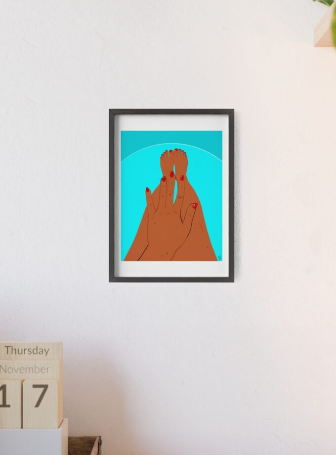 By The Pool Poster, Framed