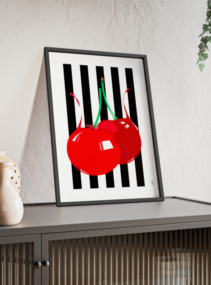 Cherries Poster, Framed