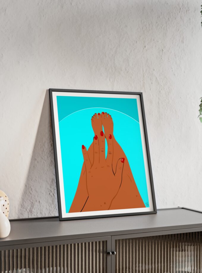 By The Pool Poster, Framed