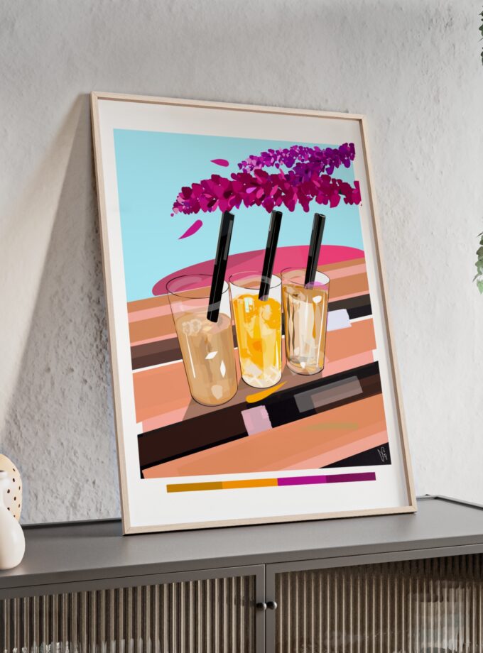 Under The Bugenvilija Poster, Framed