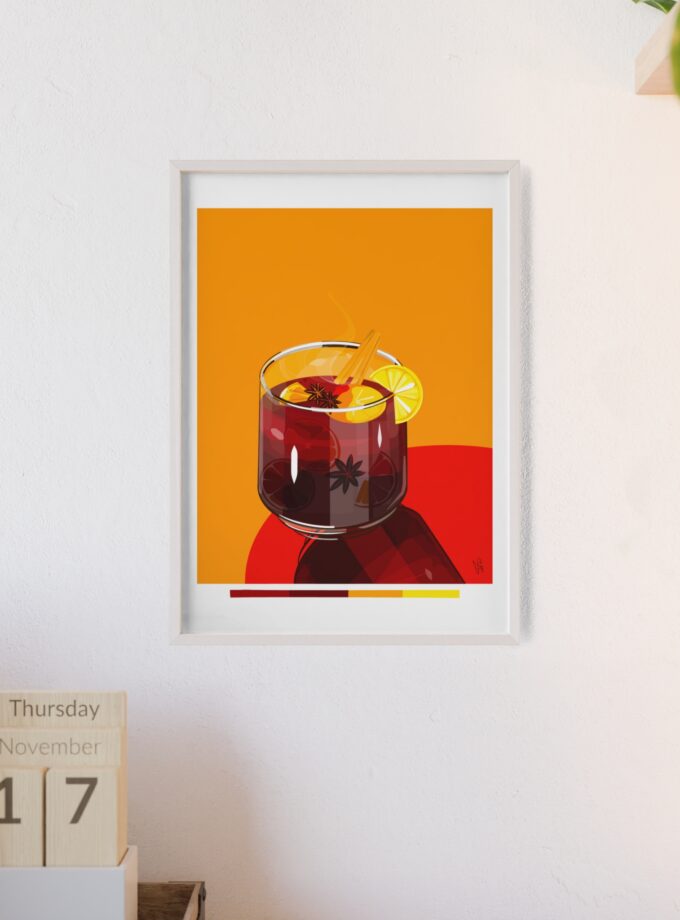 Mulled Wine Poster, Framed