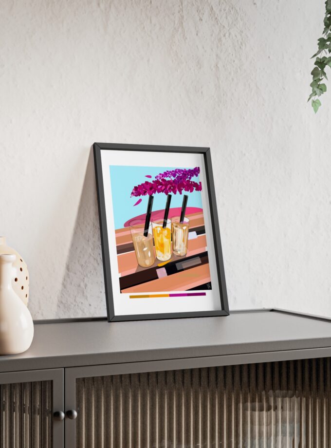 Under The Bugenvilija Poster, Framed