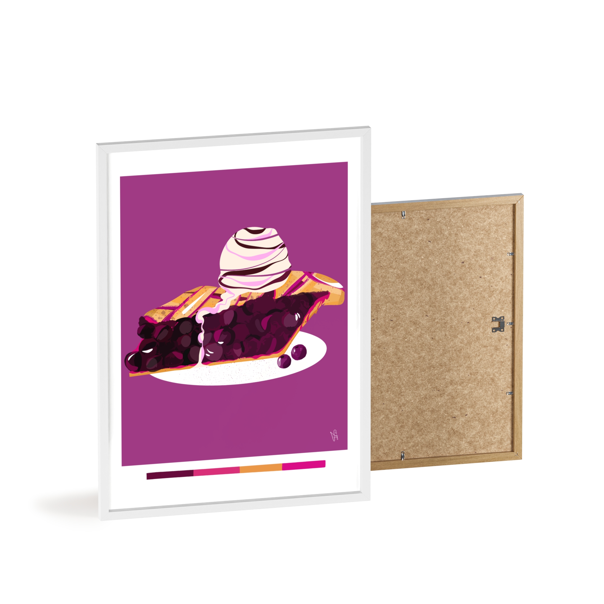 Blueberry Pie Poster, Framed - Image 42