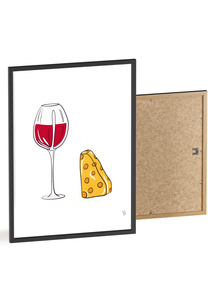 Girl Dinner Poster, Framed