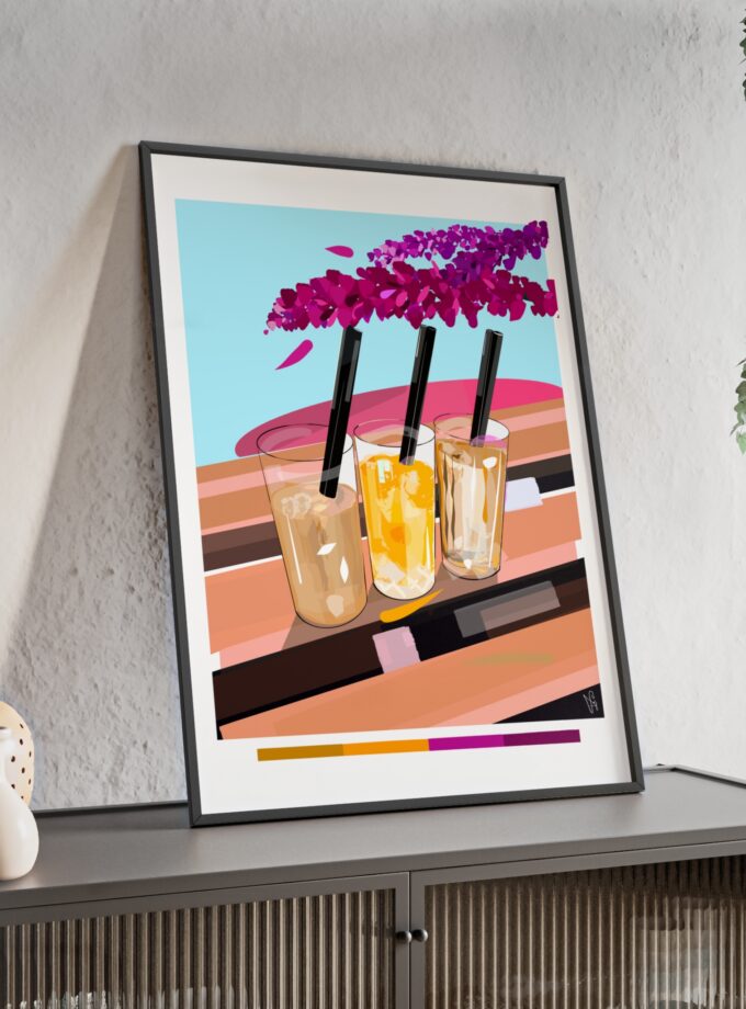 Under The Bugenvilija Poster, Framed