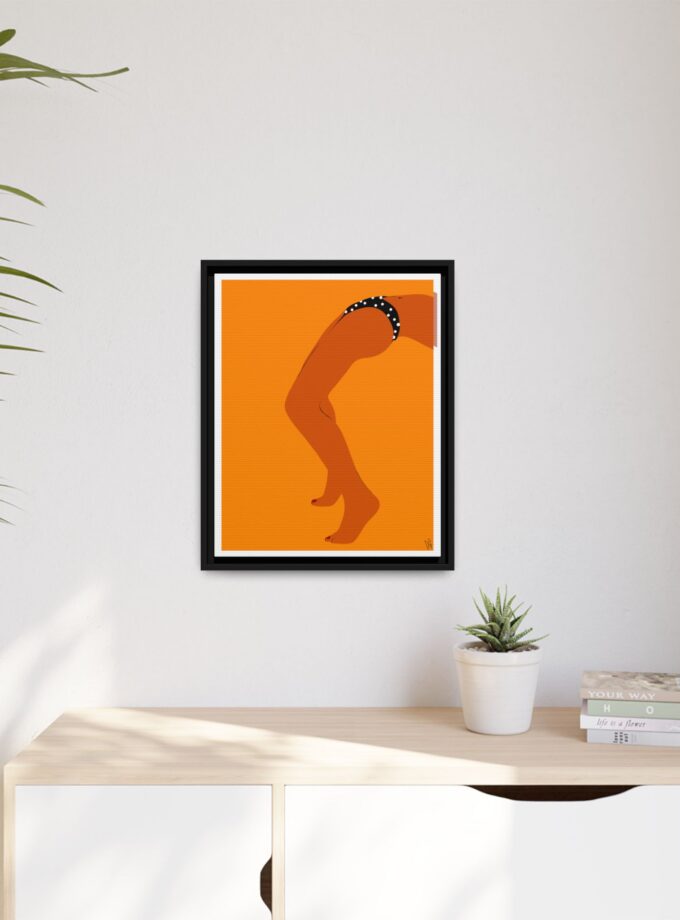 Sun Bath Canvas, Framed